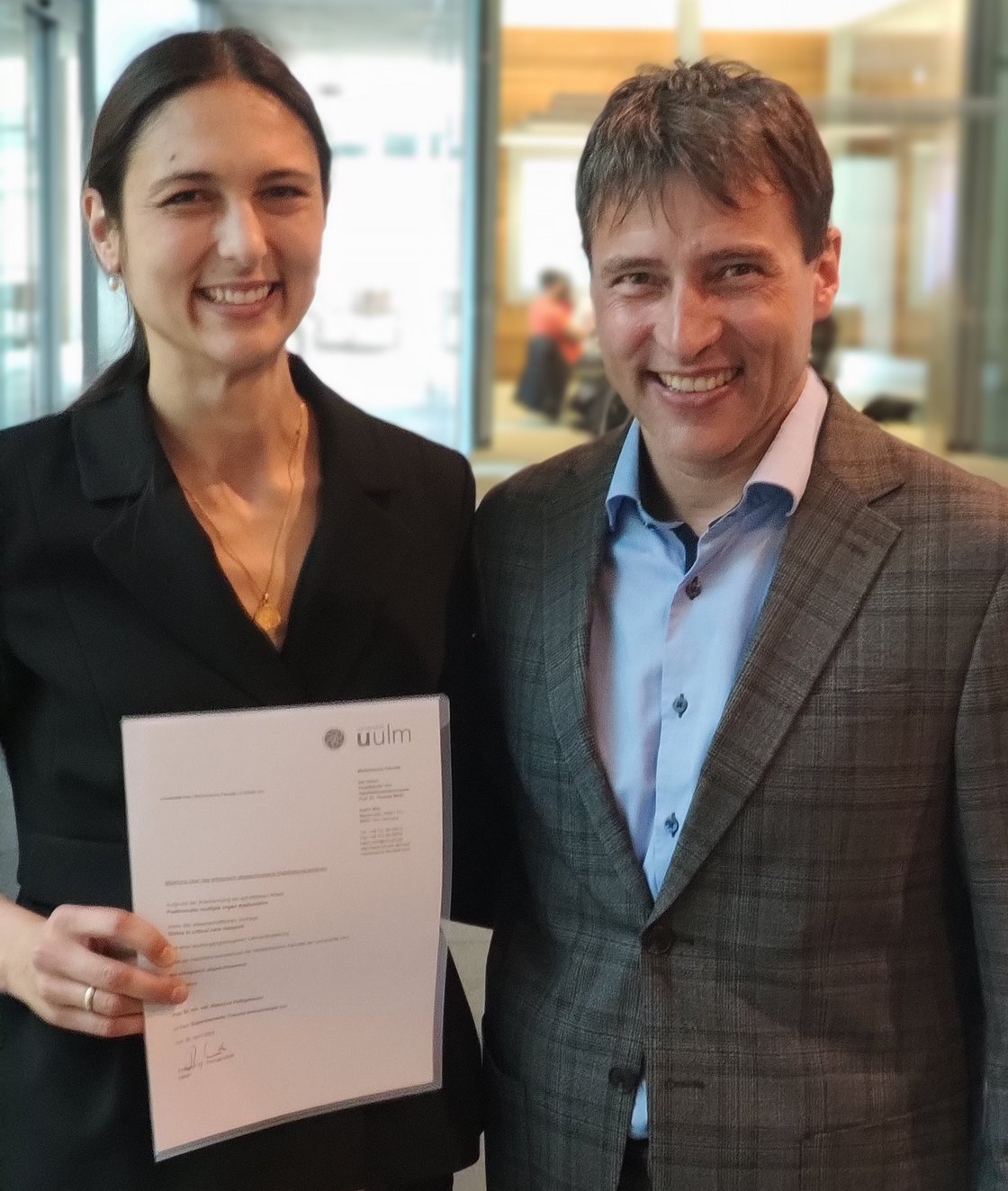 Picture of Rebecca Halbgebauer with Markus Huber-Lang 