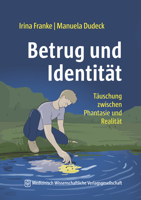 Das Bild zeigt das Cover des Sachbuchs. Hierin zeichnet ein Mann versonnen sein Spiegelbild im Wasser eines Sees nach und macht hierbei aus seinem eigentlich nachdenklichen Gesicht ein lächelndes.