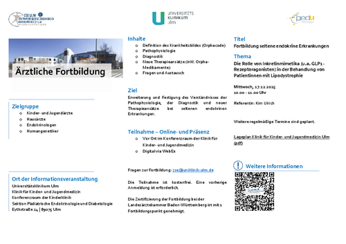 Die Rolle von Inkretinmimetika (u.a. GLP1 Rezeptoragonisten) in der Behandlung von  Patientinnen mit Lipodystrophie