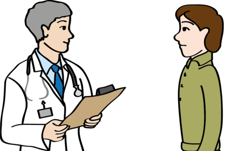 Arzt und Patient im Gespräch 