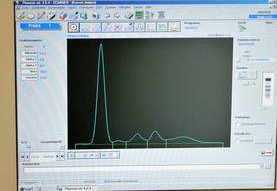 Auswertesoftware für Elektrophorese mit einer Beispielkurve