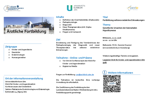 Genetische Ursachen der konnatalen Hypothyreose Genetische Ursachen der konnatalen Hypothyreose