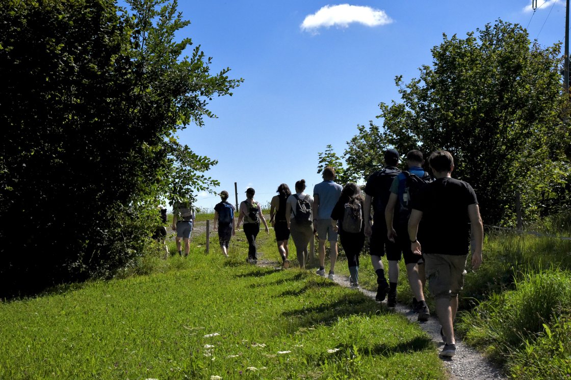 Group hiking