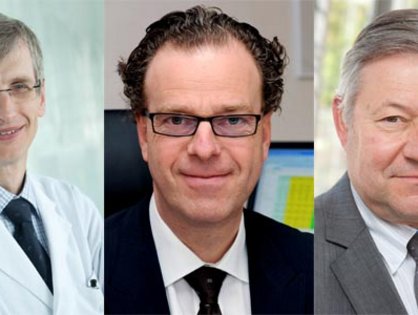 Prof. Dr. Thomas Seufferlein, Dr. Joachim Stumpp, Albert Müller (v.l.)_UK Ulm, privat