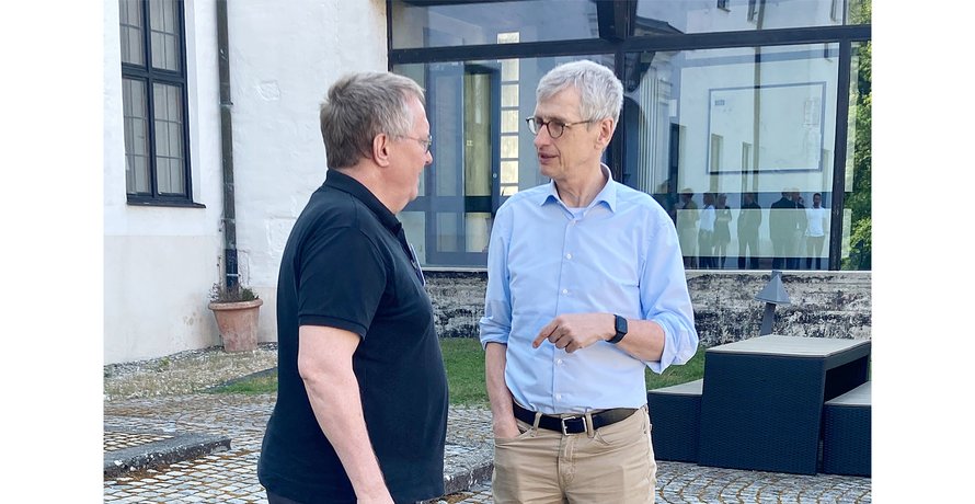 Prof. Seufferlein im Gespräch mit Prof. Kestler