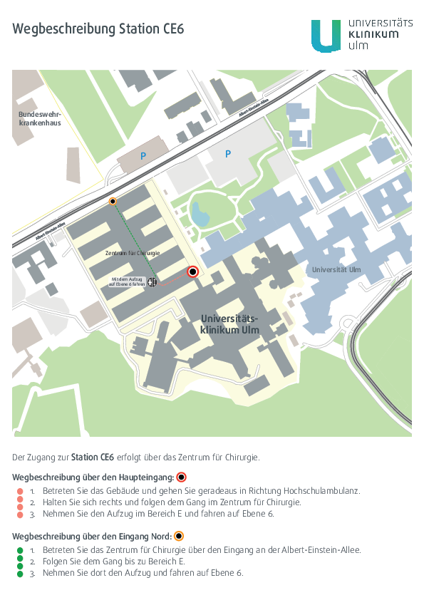 Ab 7.7.2026 Wegbeschreibung zur Station CE6 Ab 7.7.2026 Wegbeschreibung zur Station CE6