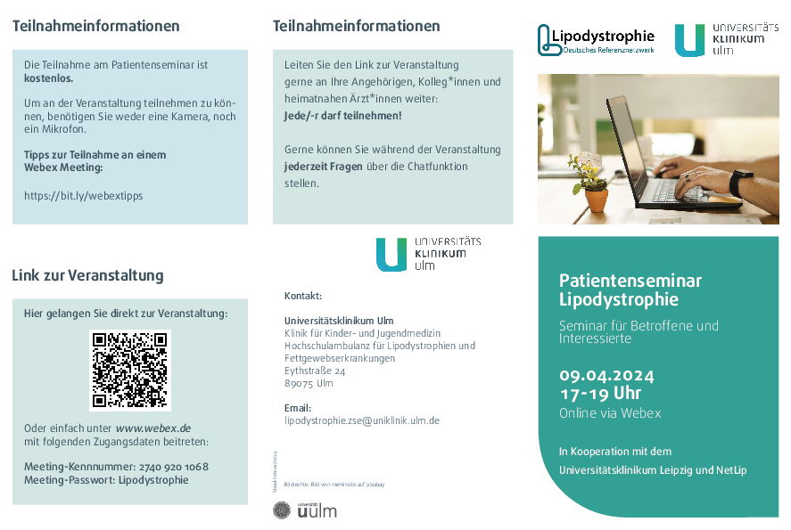 Patientenseminar Lipodystrophie am 09.04.24