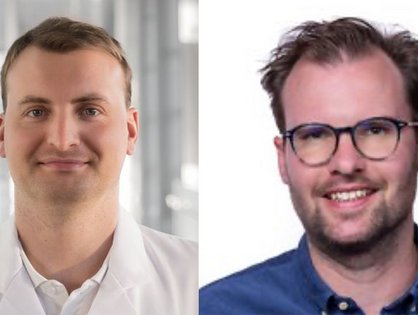 Dr. Joachim Strobel, Assistenzarzt an der Klinik für Nuklearmedizin, und PD Dr. Dr. Nico Sollmann, Assistenzarzt an der Klinik für Diagnostische und Interventionelle Radiologie, leiten gemeinsam die Arbeitsgruppe „Neuroimaging“ am Universitätsklinikum Ulm.