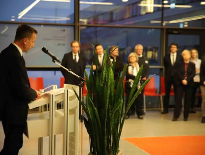 Professor Dr. Udo X. Kaisers begrüßt die Gäste beim Neujahrsempfang Foto: Universitätsklinikum Ulm  