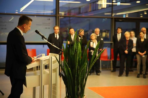 Professor Dr. Udo X. Kaisers begrüßt die Gäste beim Neujahrsempfang Foto: Universitätsklinikum Ulm  