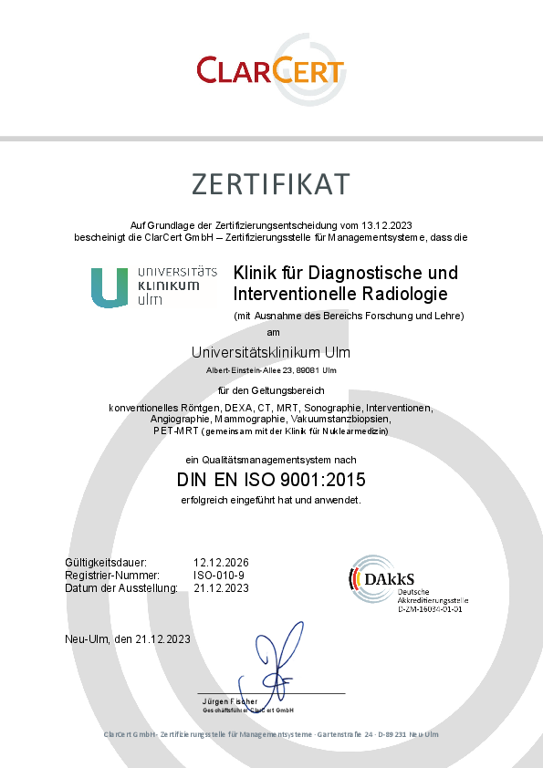 Zertifikat DIN EN ISO 9001:2015