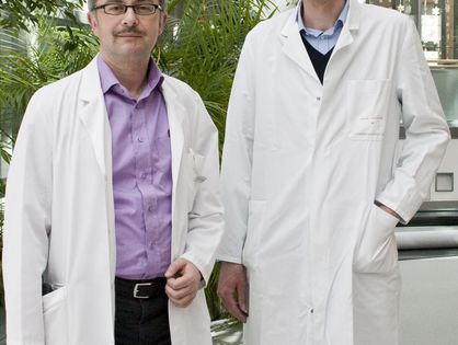 Prof. Dr. Martin Wabitsch (links) und Dr. Christian Denzer (Foto: UK Ulm).