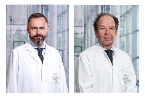 Portraitfoto von Prof. Lüder H. Meyer (links) und Prof. Klaus-Michael Debatin 