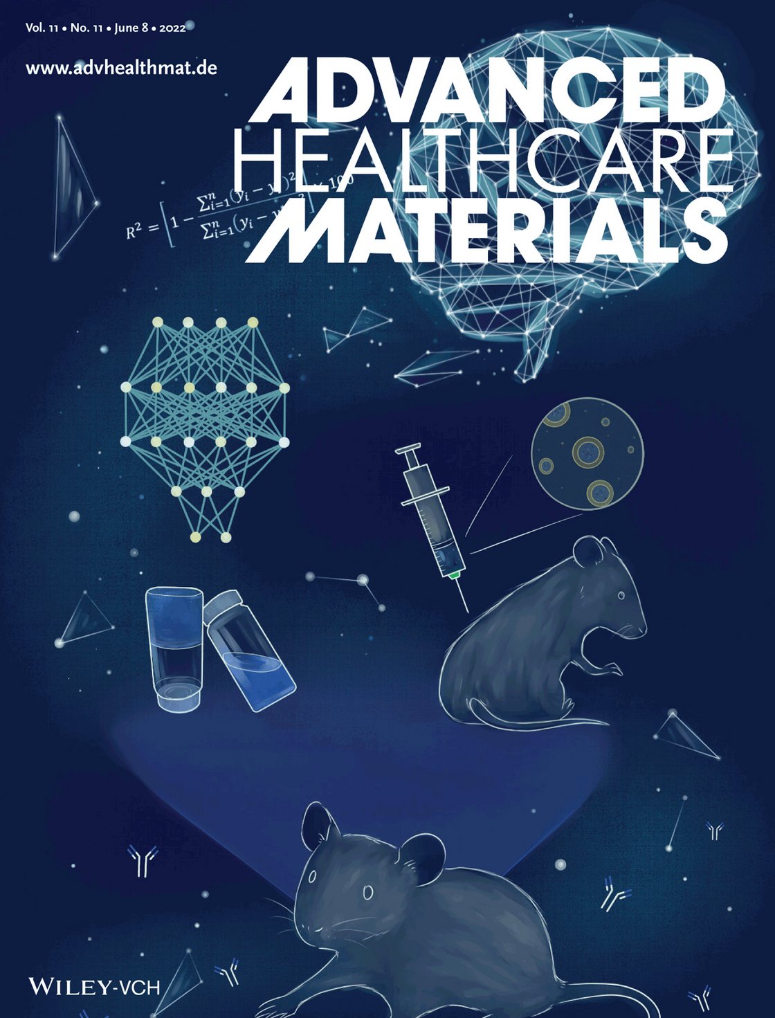 Cover page of the advanced healthcare materials journal, June 2022
