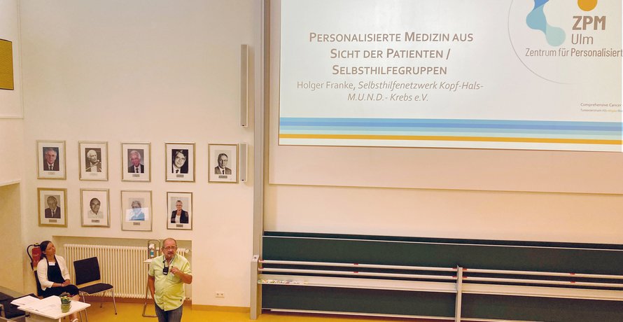 Personalisierte Medizin aus dem Blickwinkel der Patient*innen. Ein Vortrag von Holger Franke, Selbsthilfenetzwerk Kopf-Hals-M.U.N.D.-Krebs e. V.