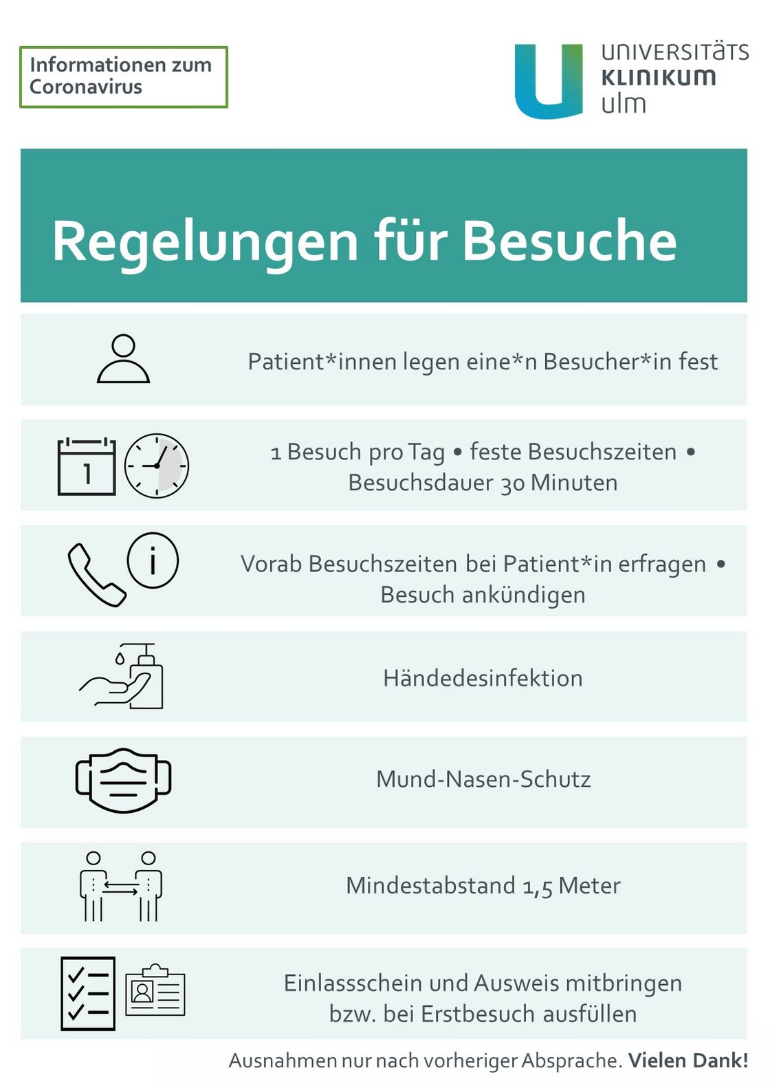 Informationen Und Hinweise Zum Coronavirus Universitatsklinikum Ulm