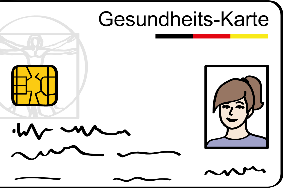 Grafik: CJD Erfurt/ Büro für Leichte Sprache Gesundheitskarte